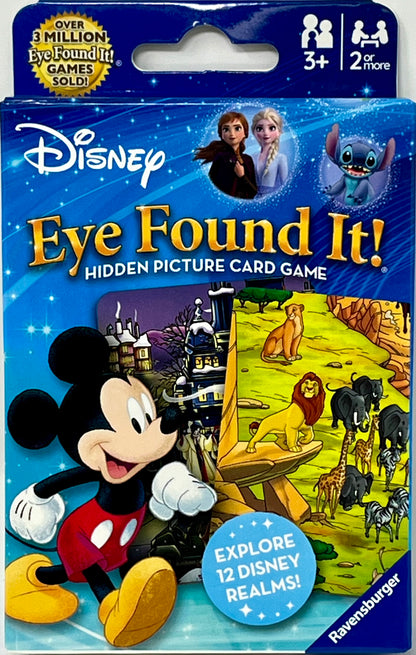 Disney Eye Found It Hidden Picture Card Game Explore 12 Disney Realms