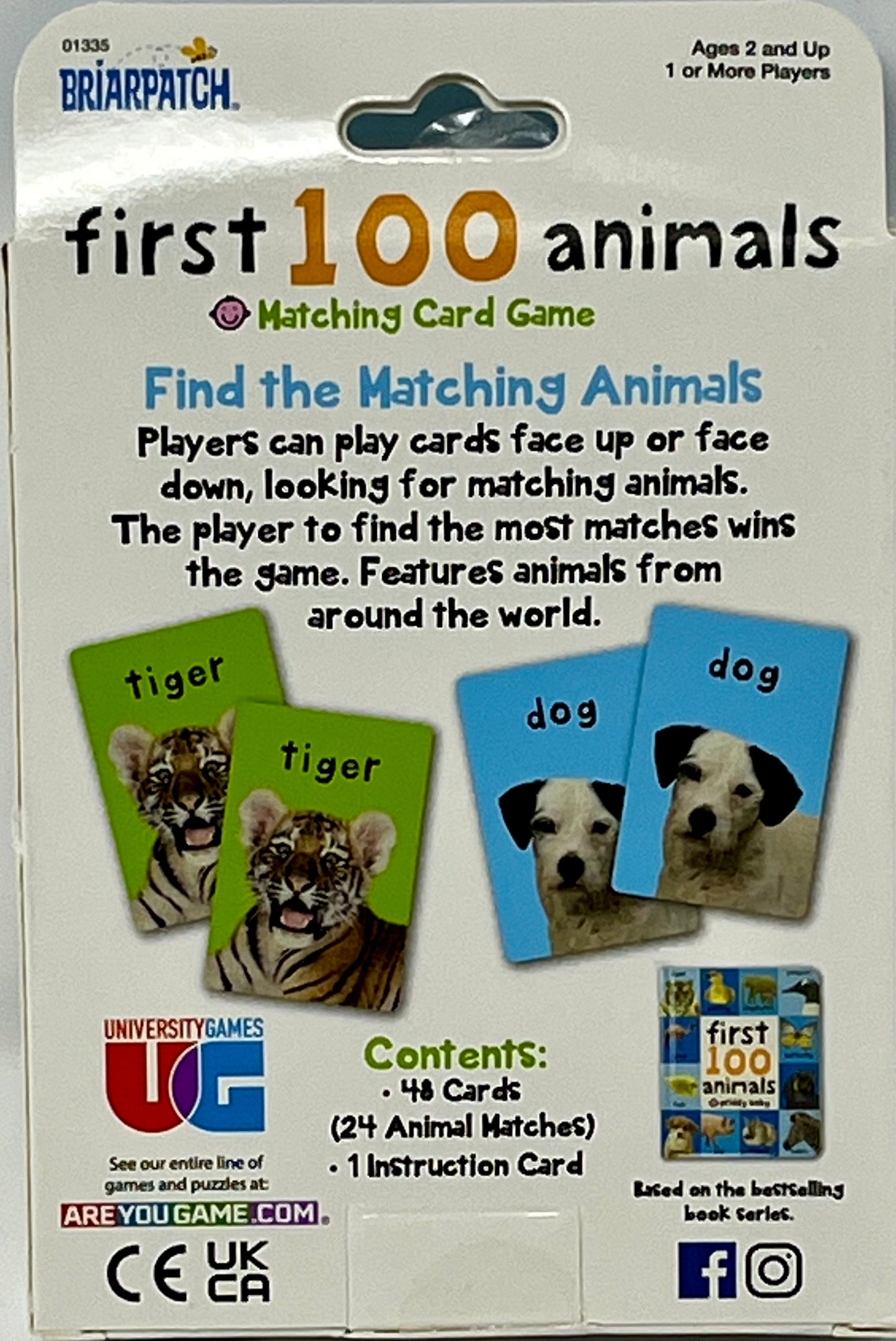 First 100 Words Animals Card Game Matching Card Game By Briarpatch