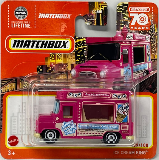 2023 Matchbox #59/100- Ice Cream King (Pink) Short Card
