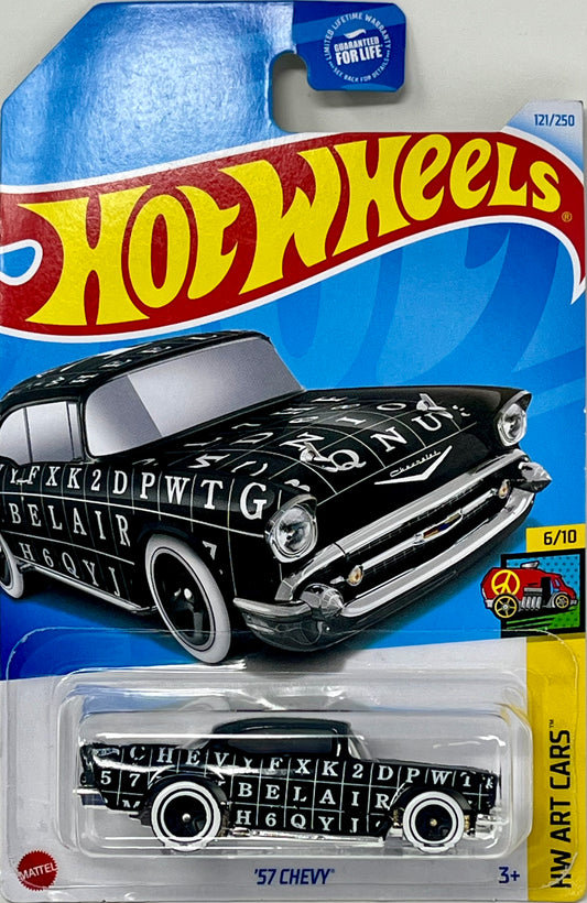 Hot Wheels HW Art Cars '57 Chevy 121/250 Black