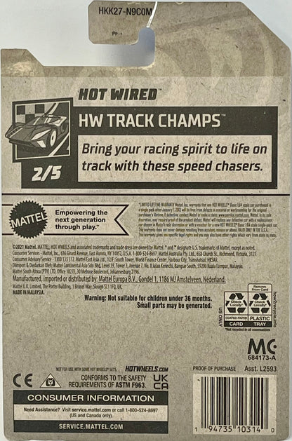 Hot Wheels Hot Wired Yellow HW Track Champs “Best For Track”