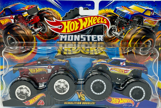 Hot Wheels Monster Trucks Demolition Doubles Hot Wheels 4 VS 1 Racing 1:64