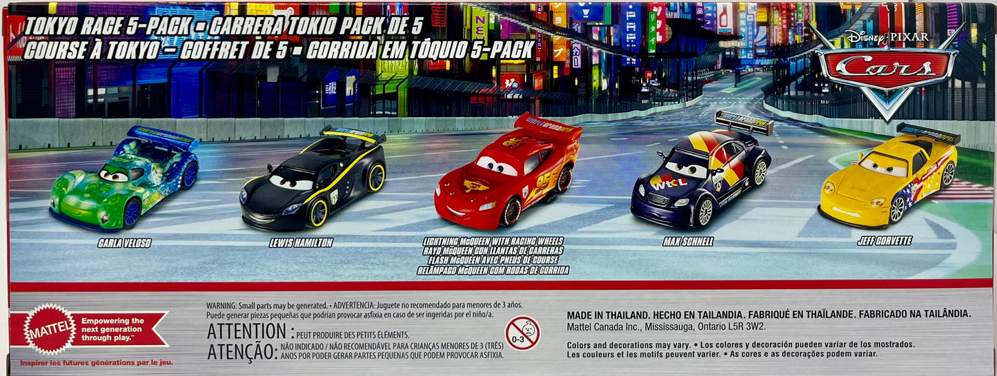 Disney Pixar Tokyo Race 5-pk: Carla V, Lewis H, Lightning M, Max S, Jeff G