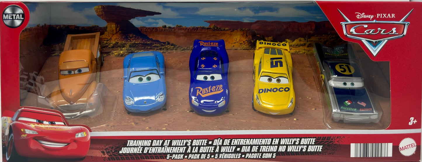 Disney Pixar Cars Training Day at WIlly's Butte Die Cast Car 5-Pack Metal Series