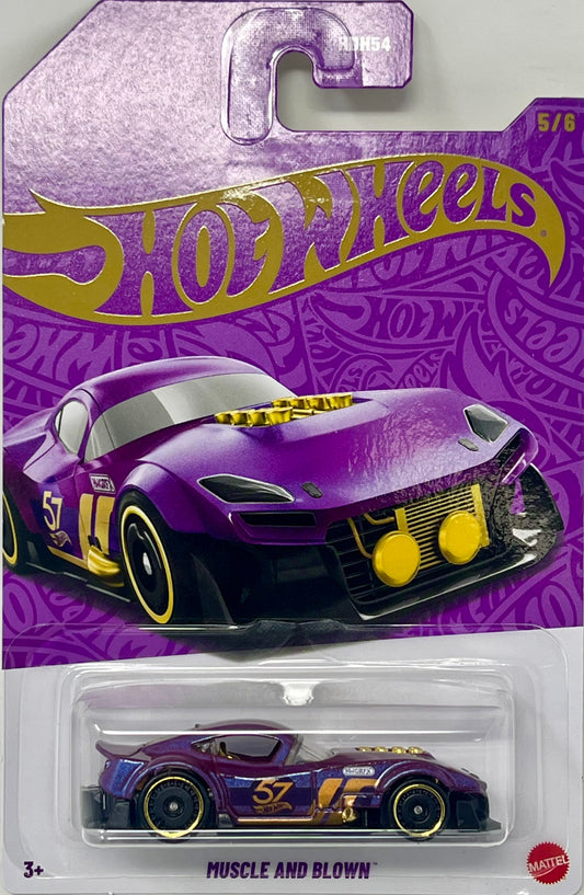 Hot Wheels 57th Anniversary Purple And Gold Muscle And Blown 5/6