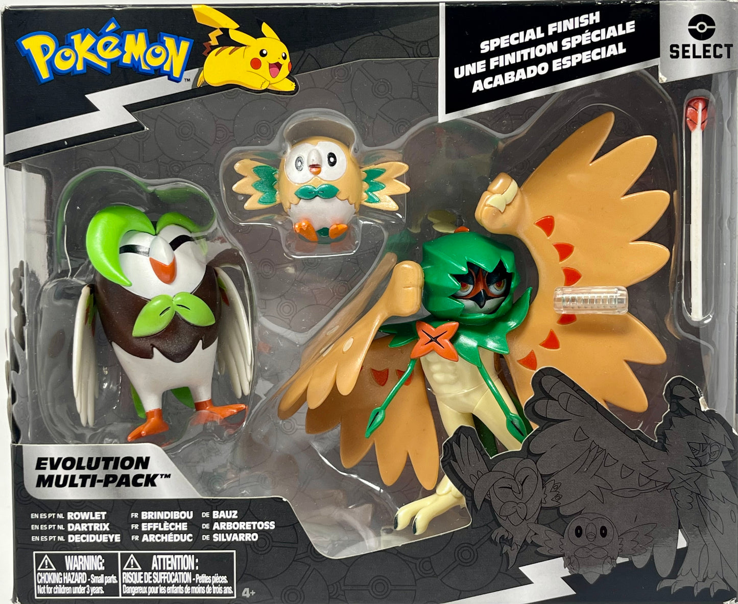 Pokemon Select Evolution Multi-Pack Rowlet Datrix Decidueye Action Figures