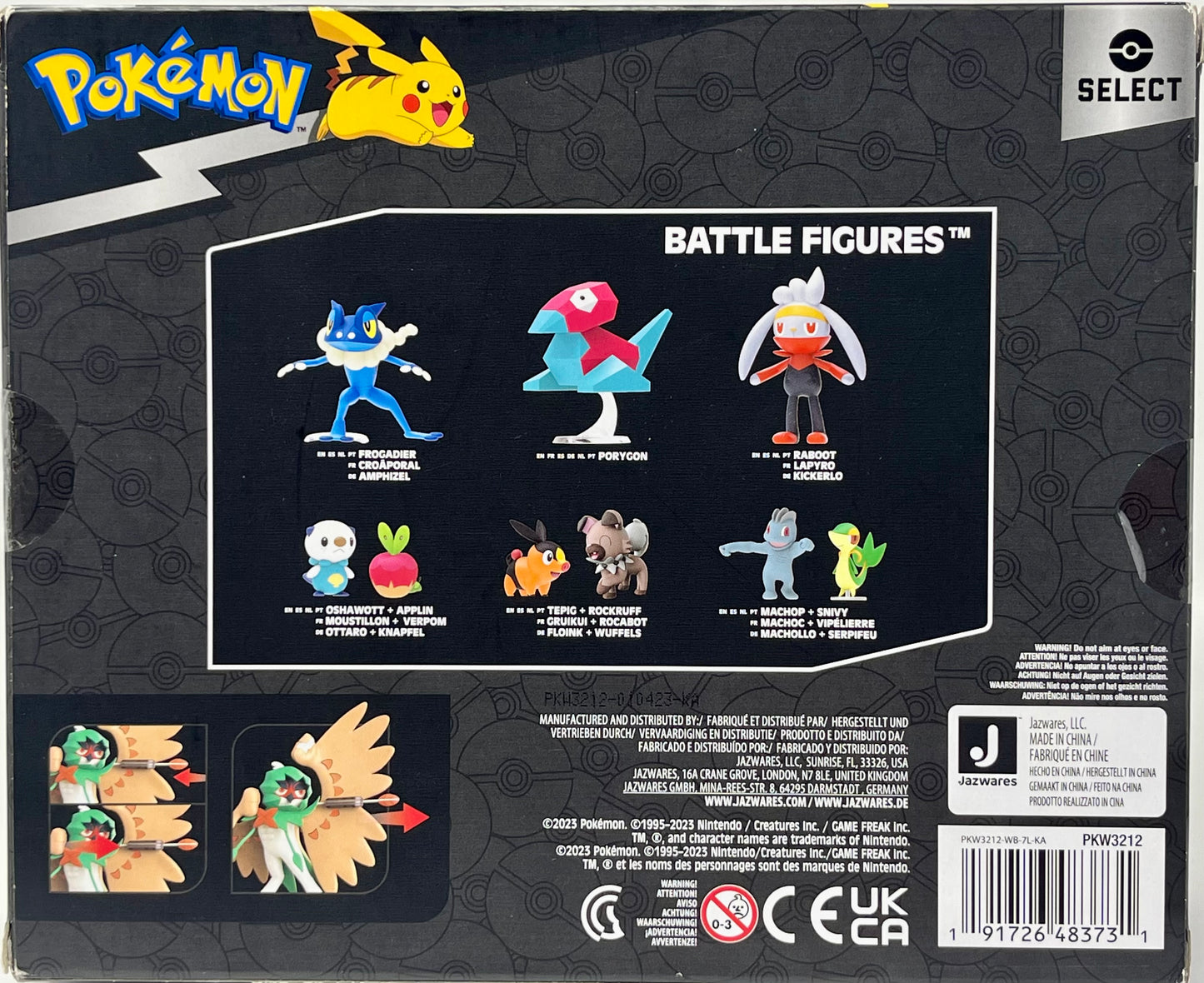 Pokemon Select Evolution Multi-Pack Rowlet Datrix Decidueye Action Figures