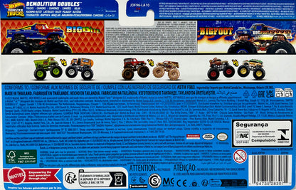 Hot Wheels Monster Trucks Demolition Doubles Big Bite Vs Bigfoot