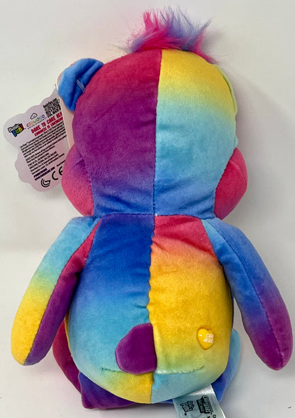 Care Bears 9" Bean Plush 2022 Dare to Care Bear Tie-Dye & Glitter Belly