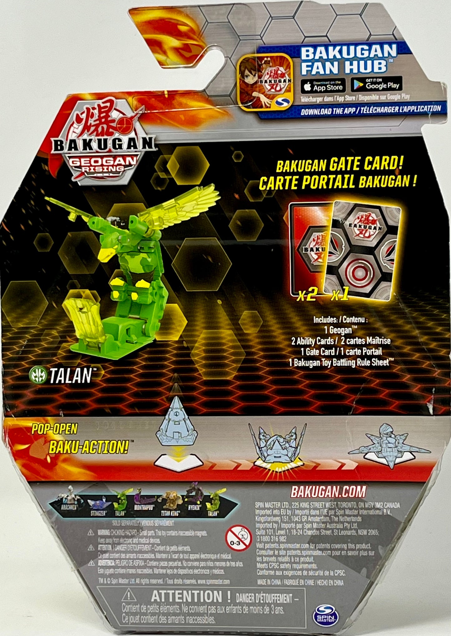 Bakugan Geogan Rising Talan Geogan Collectible Transforming Figure