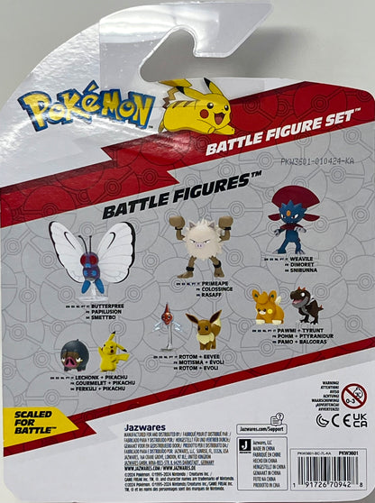 Pokemon Battle Ready! Perrserker Hawlucha Pikachu Battle Figure Set