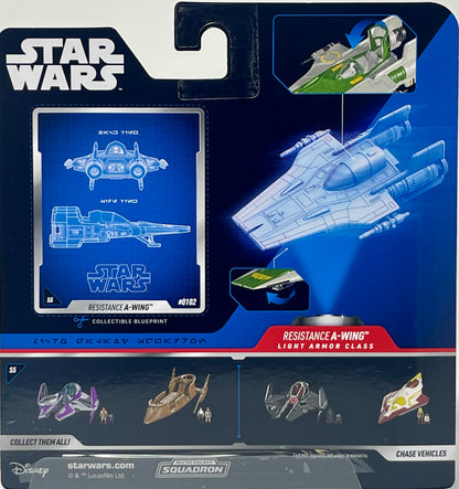 Star Wars Micro Galaxy Squadron Series 5 Resistance A-Wing w/ pilot #0102