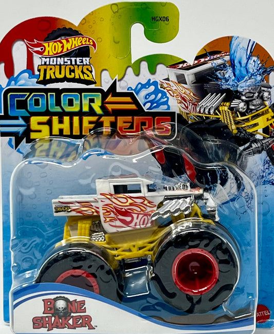 Hot Wheels Monster Trucks Color Shifters Bone Shaker 1:64 New