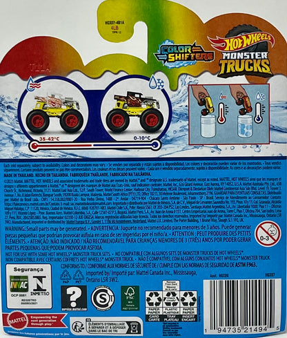 Hot Wheels Monster Trucks Color Shifters Bone Shaker 1:64 New