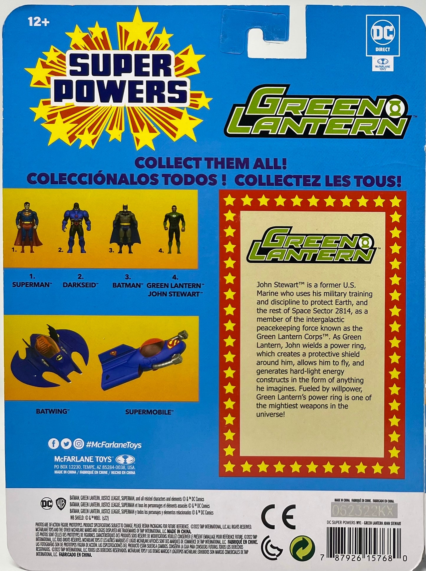 DC Super Powers Green Lantern John Stewart Action Figure Retro McFarlane