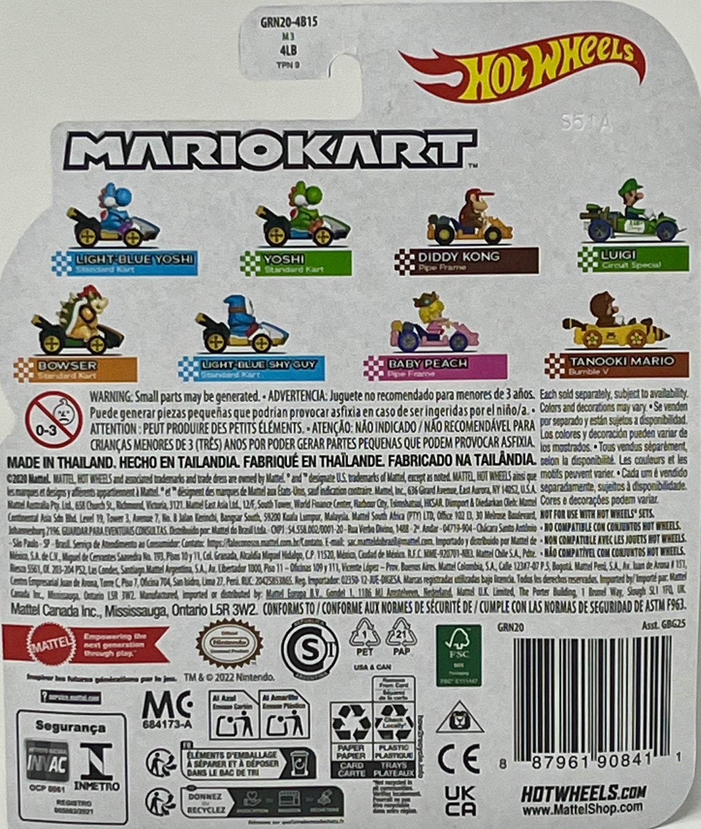 Hot Wheels Mario Kart BOWSER Standard Kart