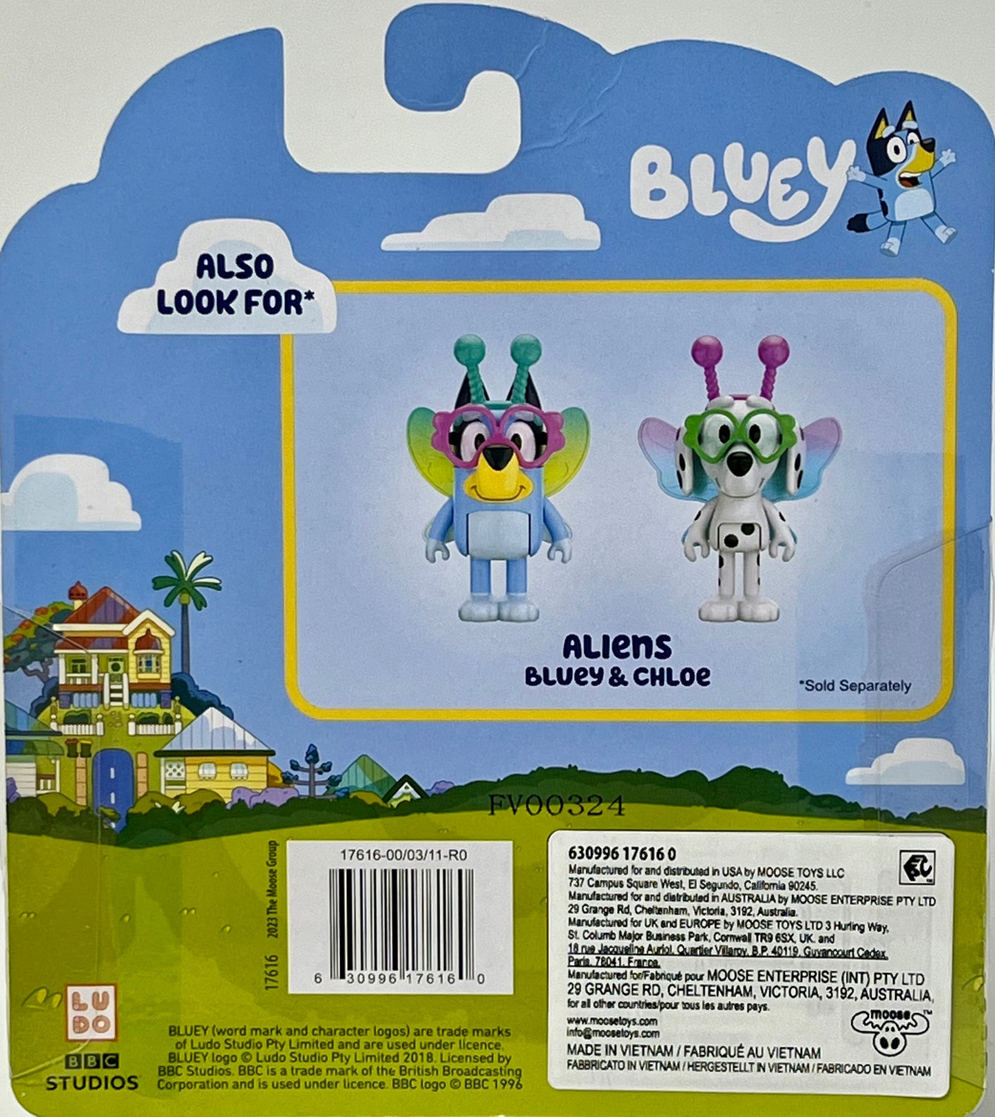 Bluey Figure 2-Pack Baby Race M with Chilli and Baby with Cradle