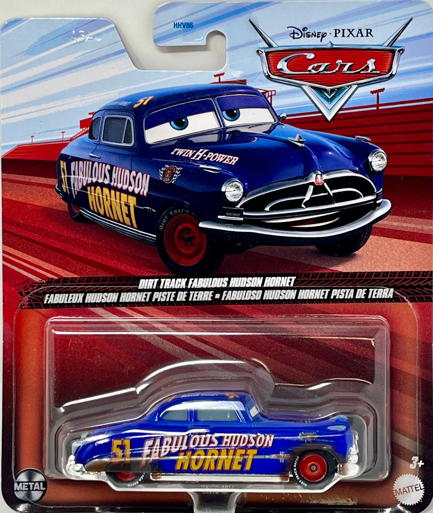 Disney Pixar Cars 3 Dirt Track Fabulous Hudson Hornet Metal Series