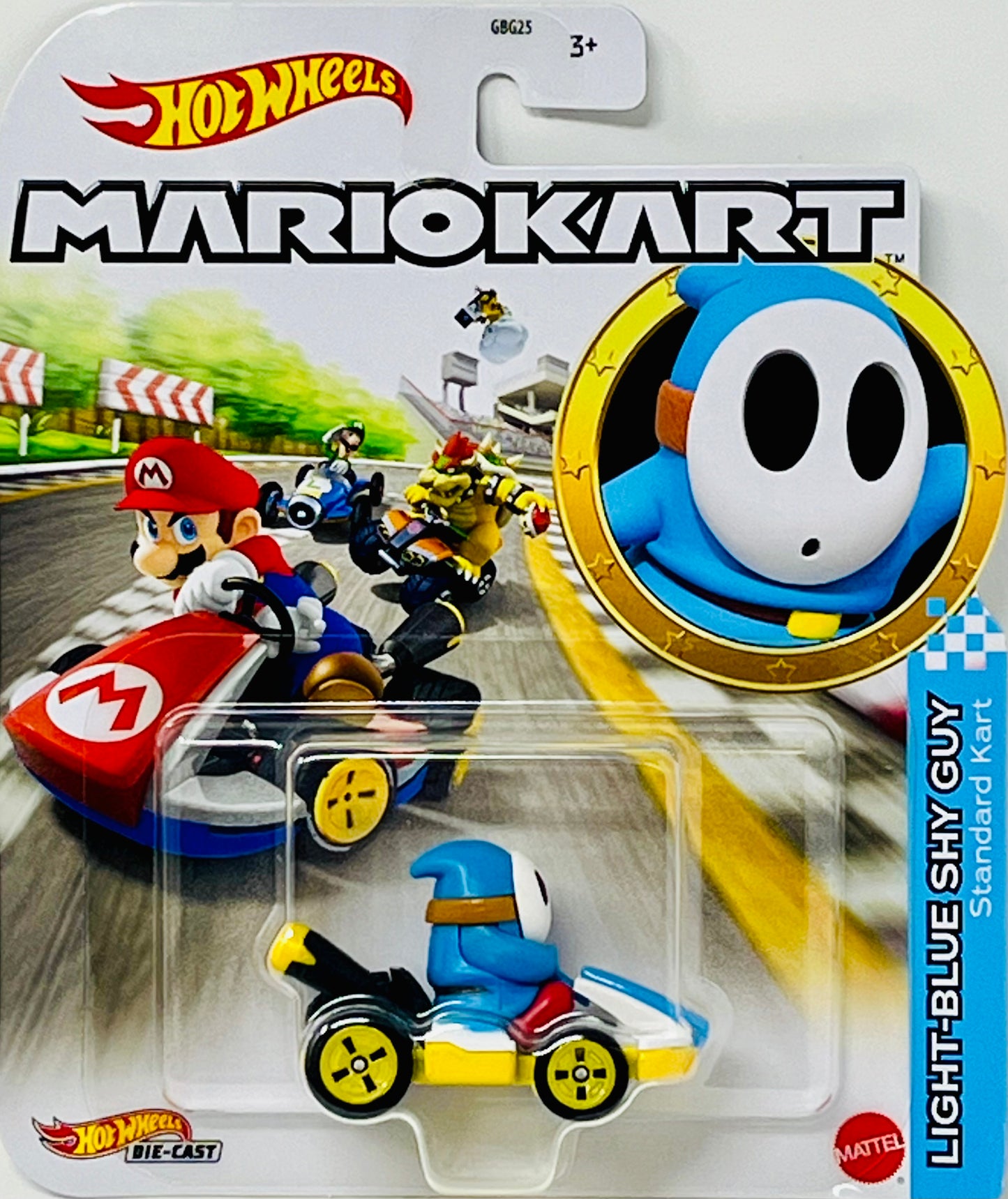 Hot Wheels Mario Kart Light Blue Shy Guy Standard Kart