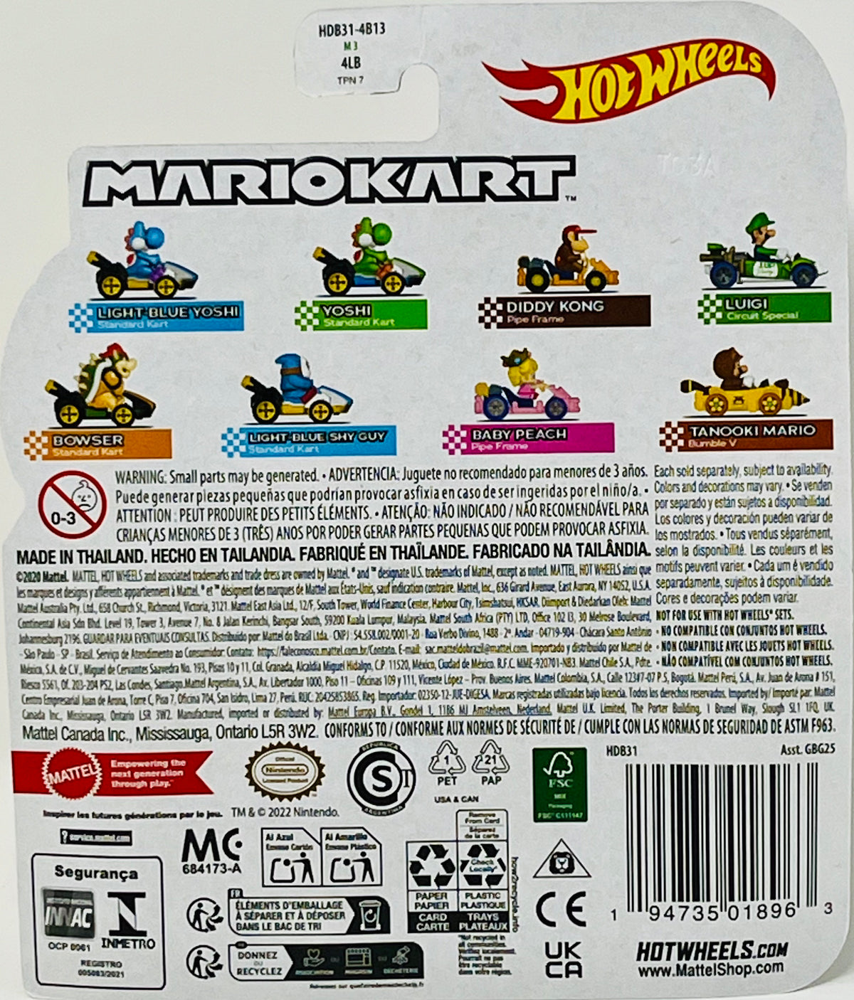 Édition Limitée Chase Hot Wheels Mario Kart - Tanooki Mario Bumble V Édition Limitée Chase Hot Wheels Mario Kart - Tanooki Mario Bumble V