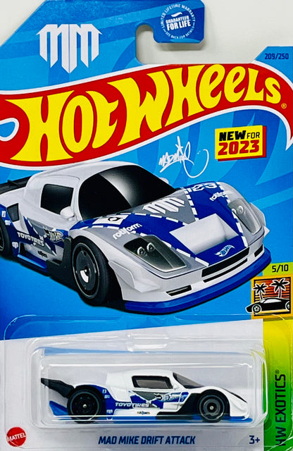 Hot Wheels Mad Mike Drift Attack White 209/250 HW Exotics 5/10