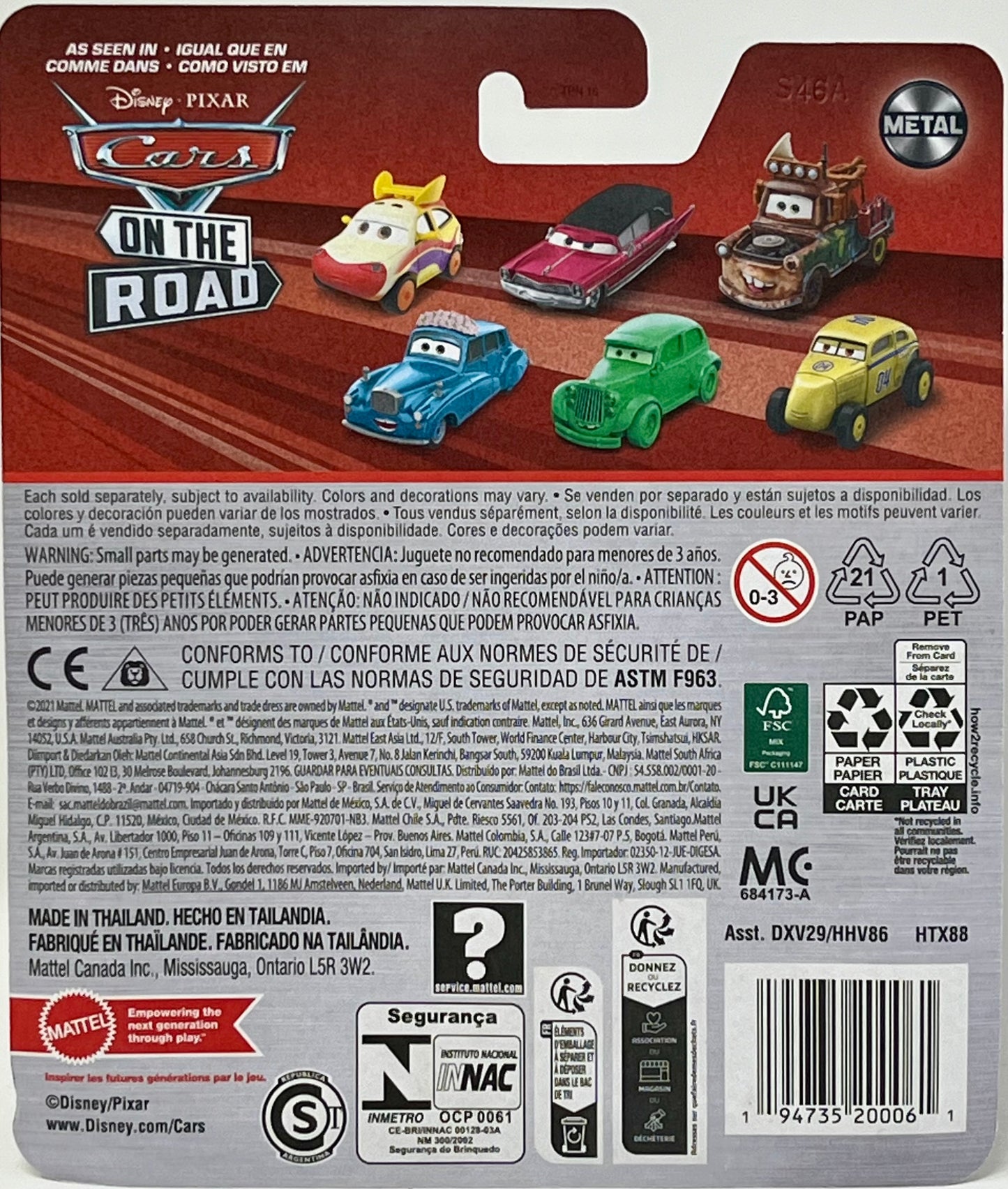 Disney Pixar Cars Tractor Ghost On The Road Mattel