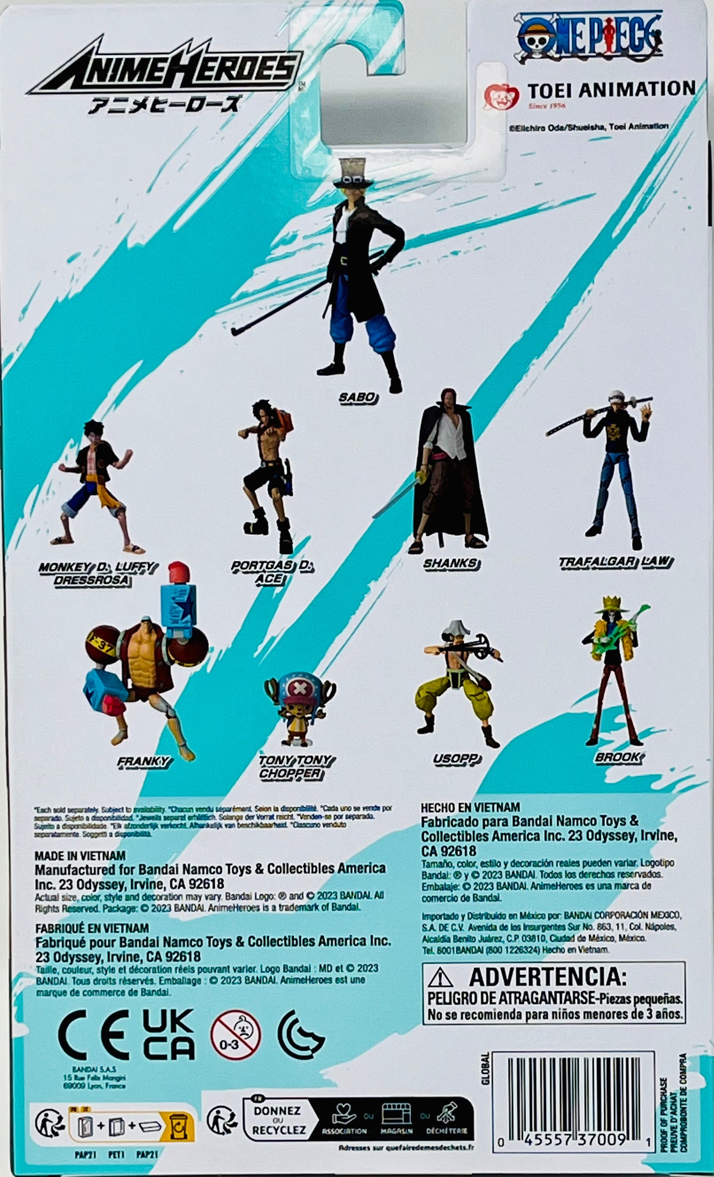 Anime Heroes One Piece Sabo Action Figure Bandai
