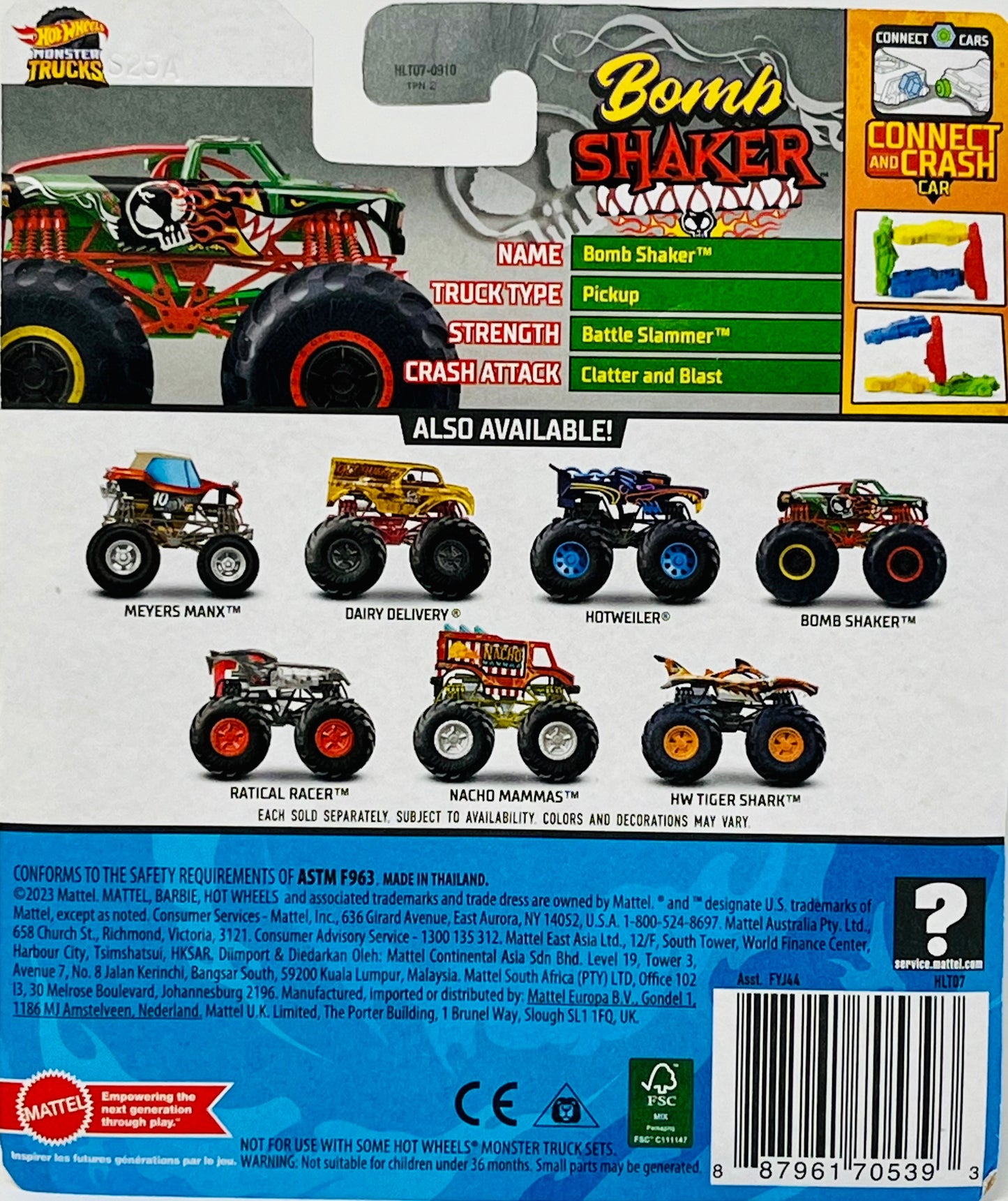 Hot Wheels Monster Trucks Bomb Shaker Champion Crashers