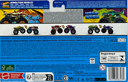Hot Wheels Monster Trucks Tiger Shark vs. Mega Wrex Demolition Doubles 1:64
