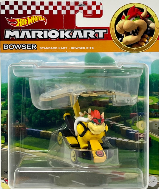 Hot Wheels Mario Kart Bowser Standard Kart + Bowser Kite