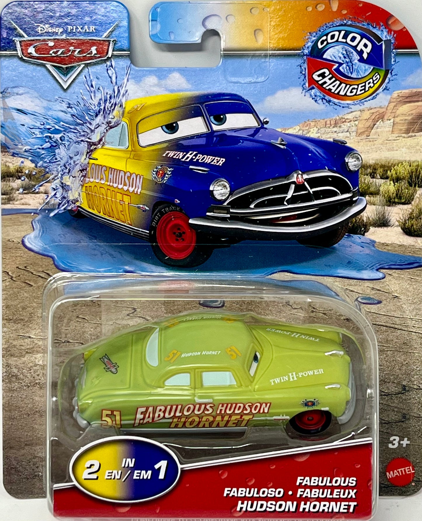 Disney Pixar Cars Fabulous Hudson Hornet Color Changers