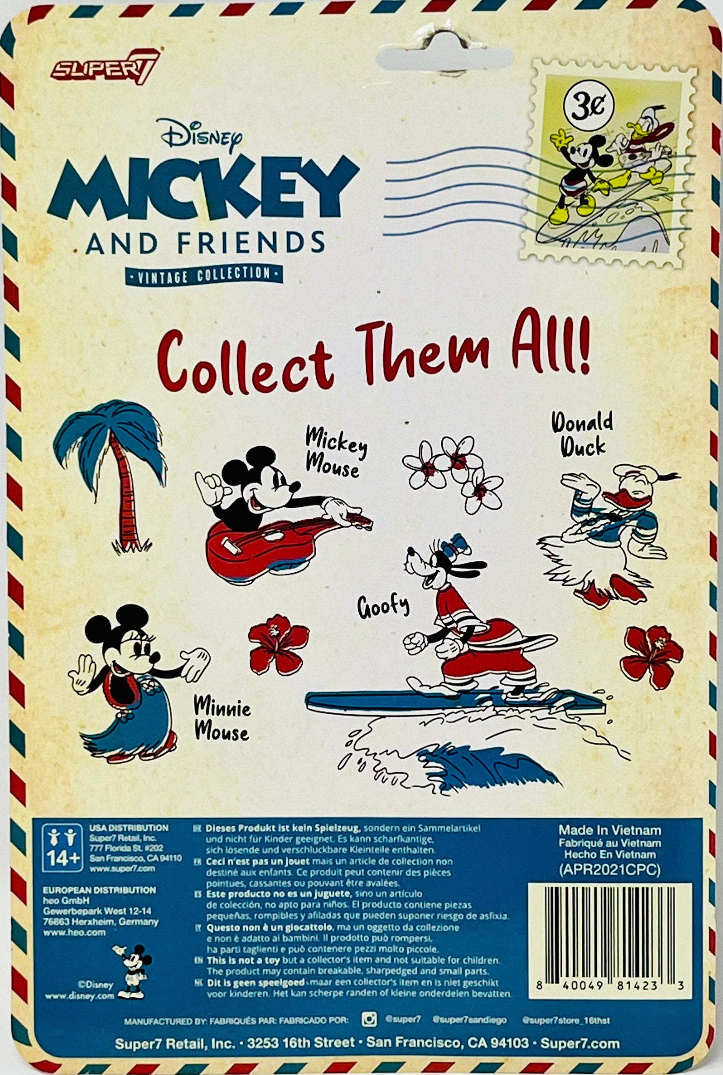 Disney Mickey & Friends Donald Duck Hawaiian Holiday Super 7