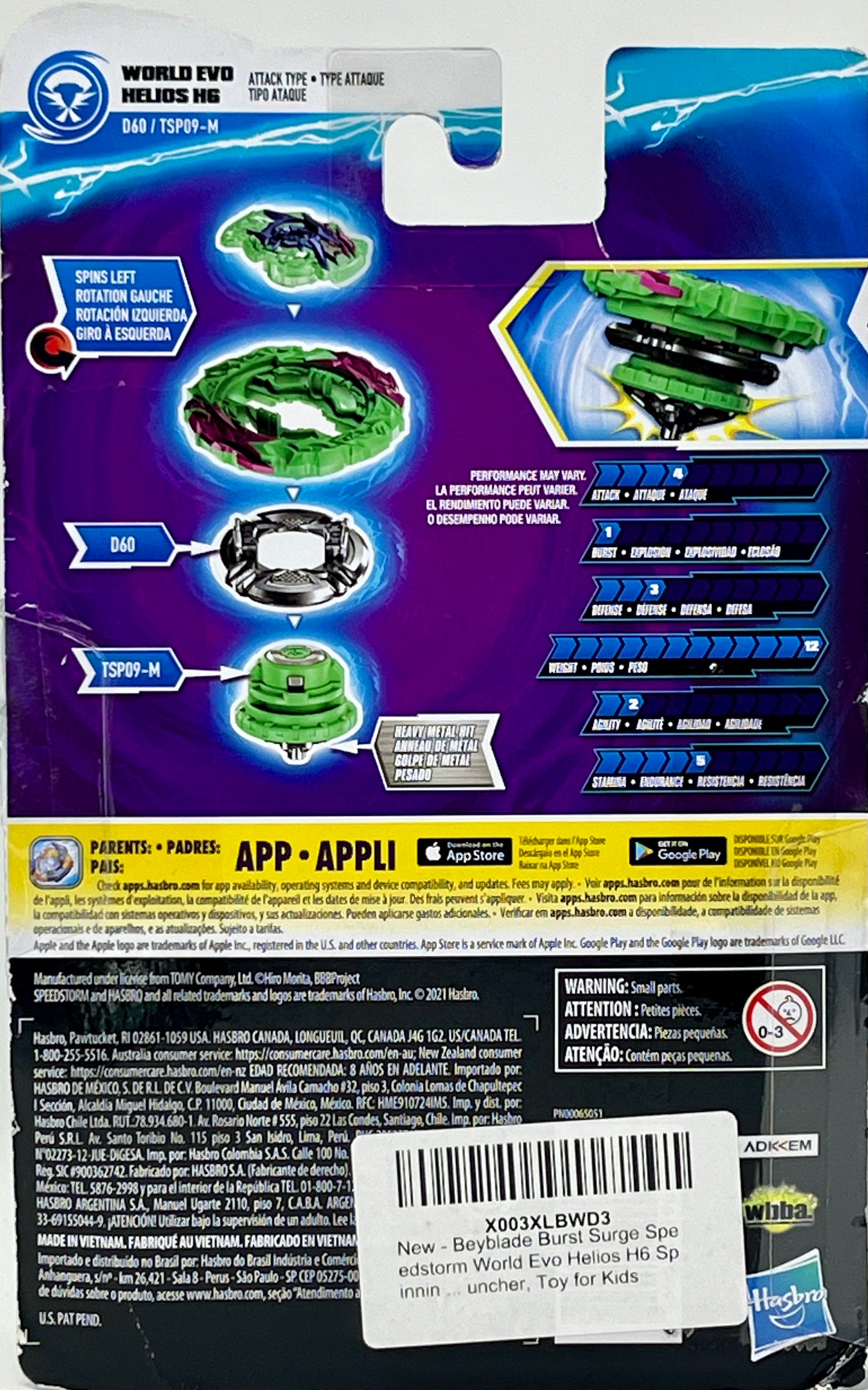 BEYBLADE Burst Surge World Evo Helios H6  Top Starter Pack