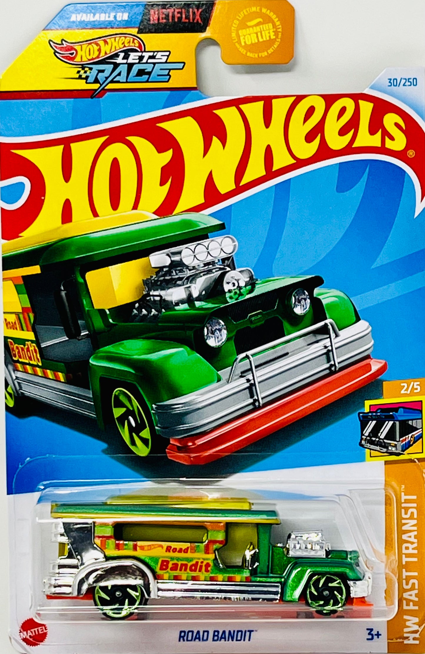 Hot Wheels Green Road Bandit 30/250 HW Fast Transit 2/5