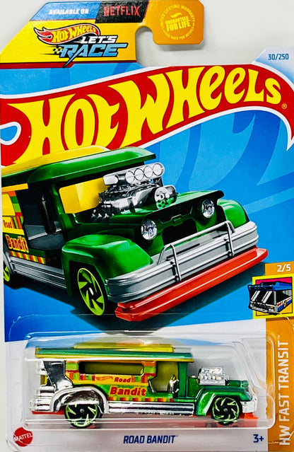 Hot Wheels Green Road Bandit 30/250 HW Fast Transit 2/5
