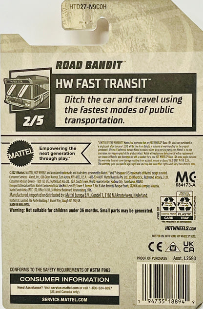 Hot Wheels Green Road Bandit 30/250 HW Fast Transit 2/5