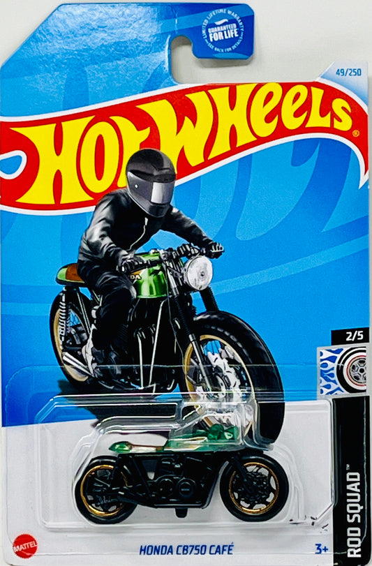 Hot Wheels Honda CB750 Cafe Green Rod Squad 2/5