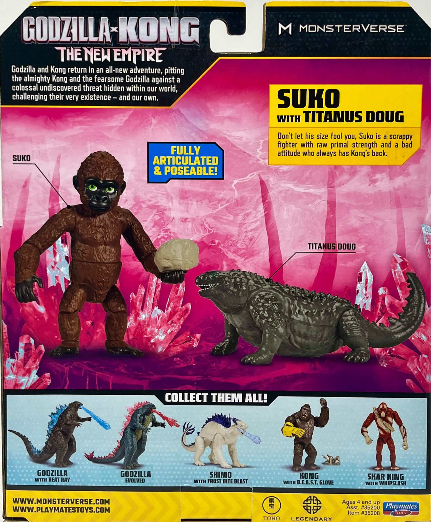 Godzilla X Kong The New Empire Suko With Titanus Doug 4" Figure