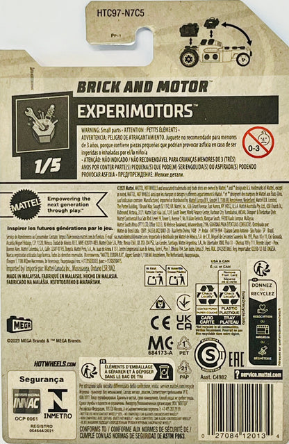 Hot Wheels Brick & Motor White 25/250 Experimotors 1/5