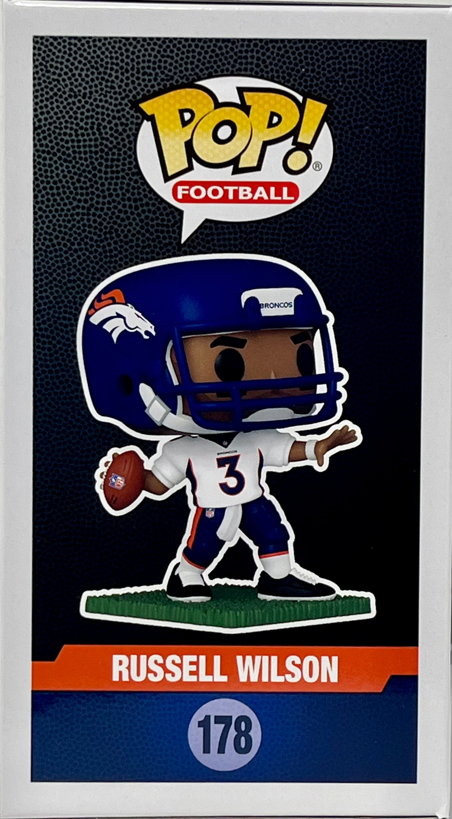 Funko Pop NFL Denver Broncos Russell Wilson PopShield W/Protector NFL Certified