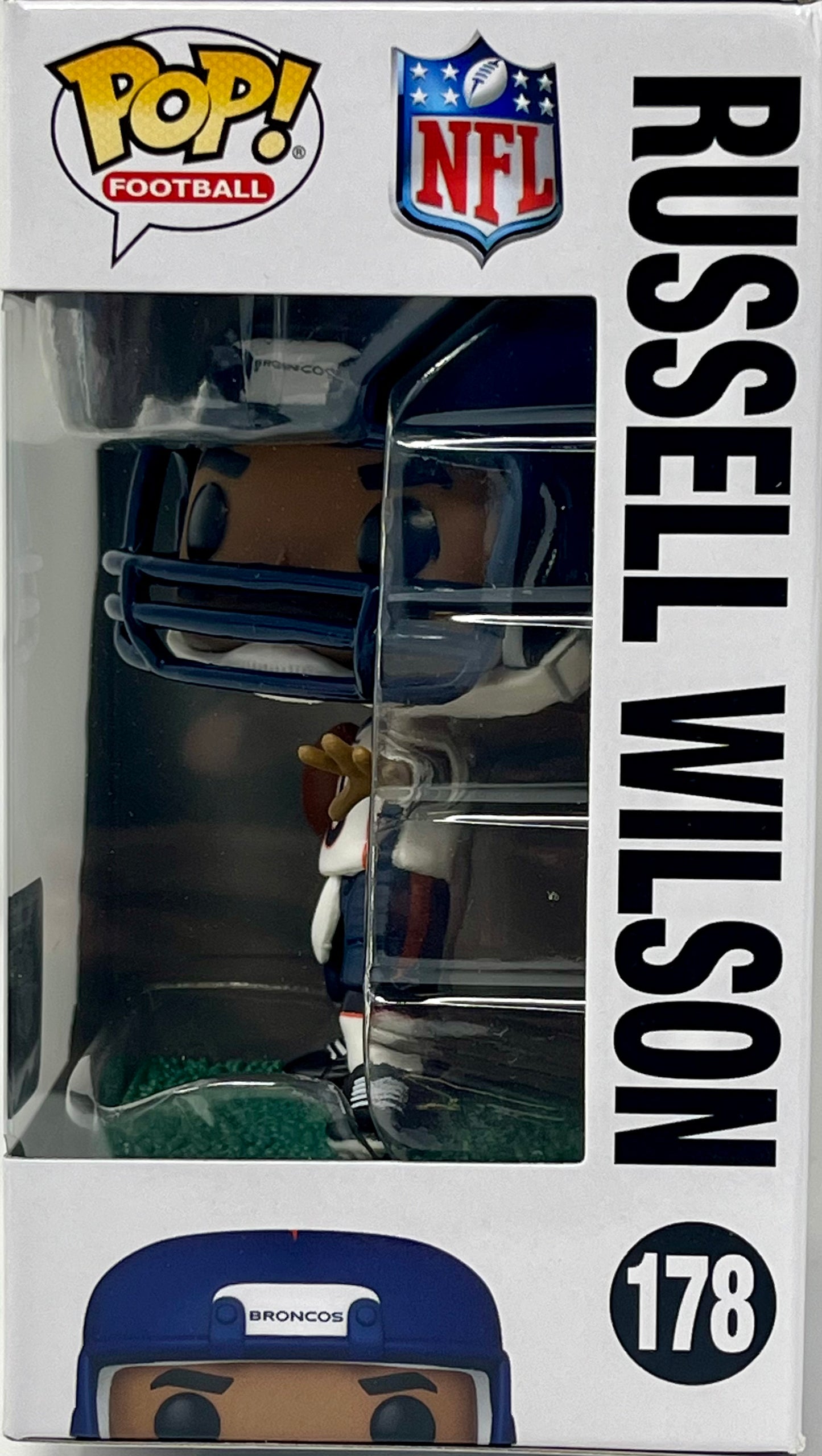 Funko Pop NFL Denver Broncos Russell Wilson PopShield W/Protector NFL Certified