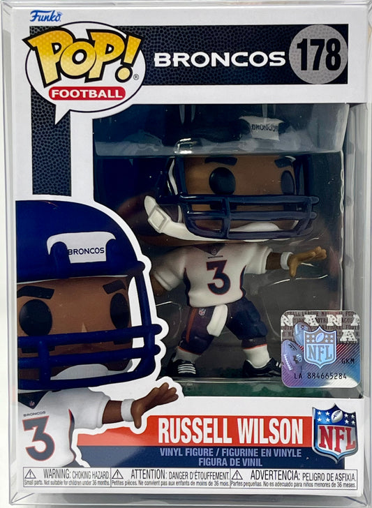 Funko Pop NFL Denver Broncos Russell Wilson PopShield W/Protector NFL Certified