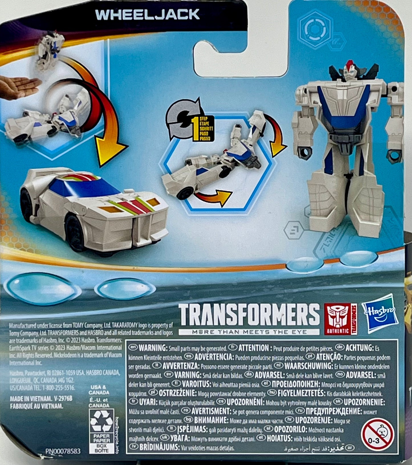 Transformers Wheeljack EarthSpark 1-Step Flip Changer Plastic Free Packaging