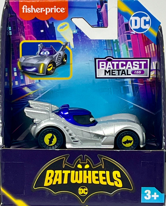 Fisher Price DC Batwheels Armored Bam The Batmobile 1:55 Chrome