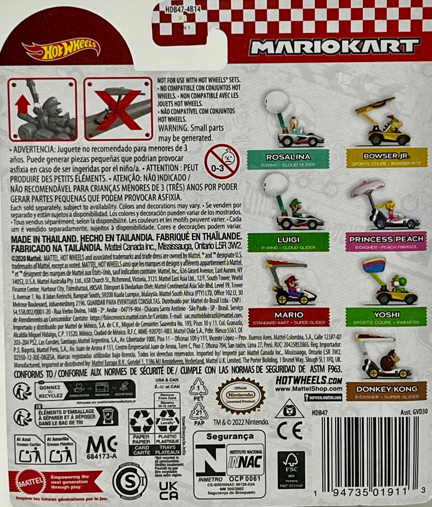 Hot Wheels Mario Kart Bowser Jr. Bowser Kite Sports Coupe