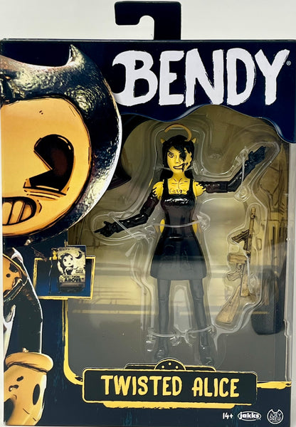 Bendy And The Ink Machine TWISTED ALICE 5” Figure With Tommy Gun Jakks Pacific
