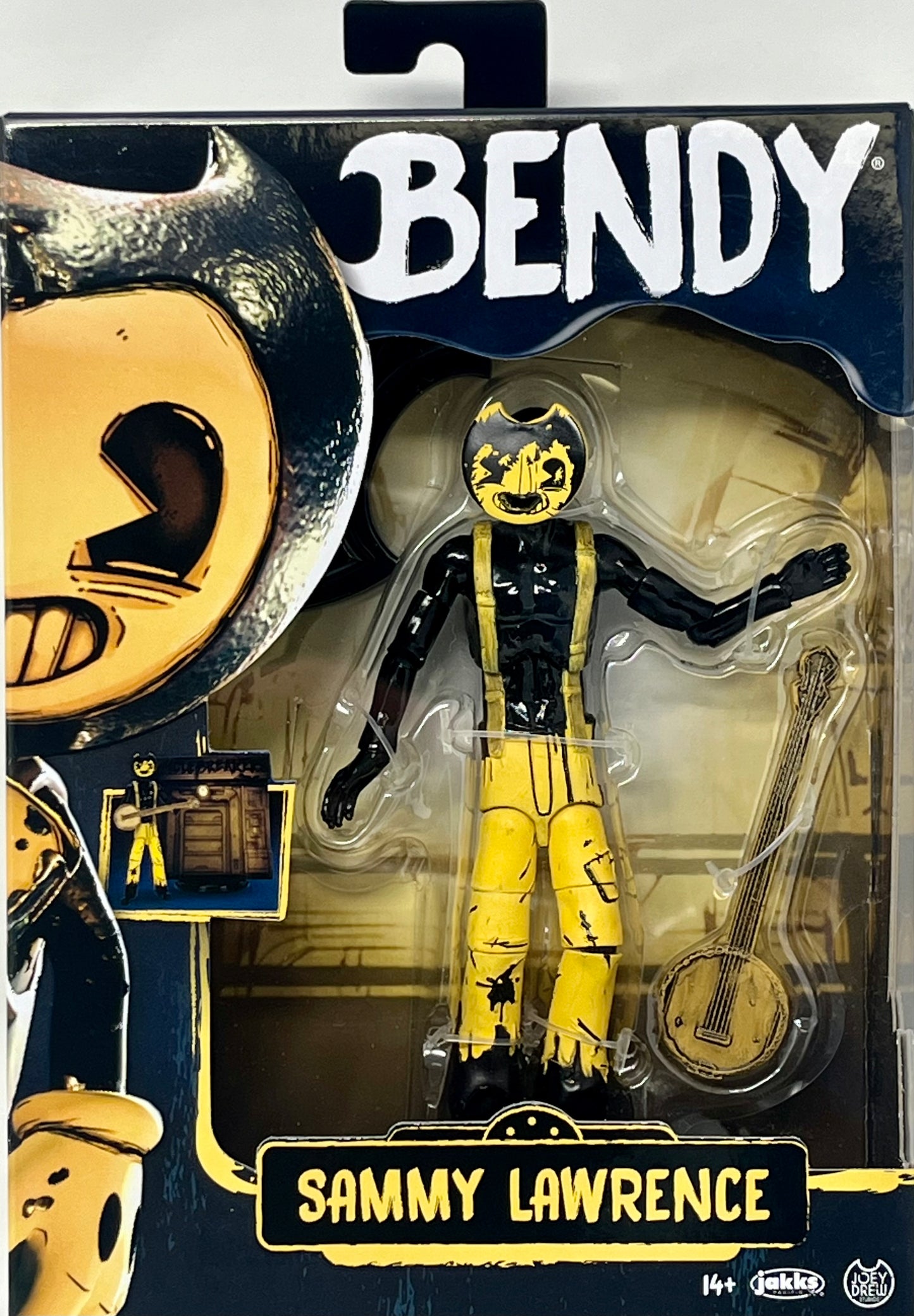 Bendy and The Ink Machine Sammy Lawrence With Banjo, Stand Socle & Backdrop