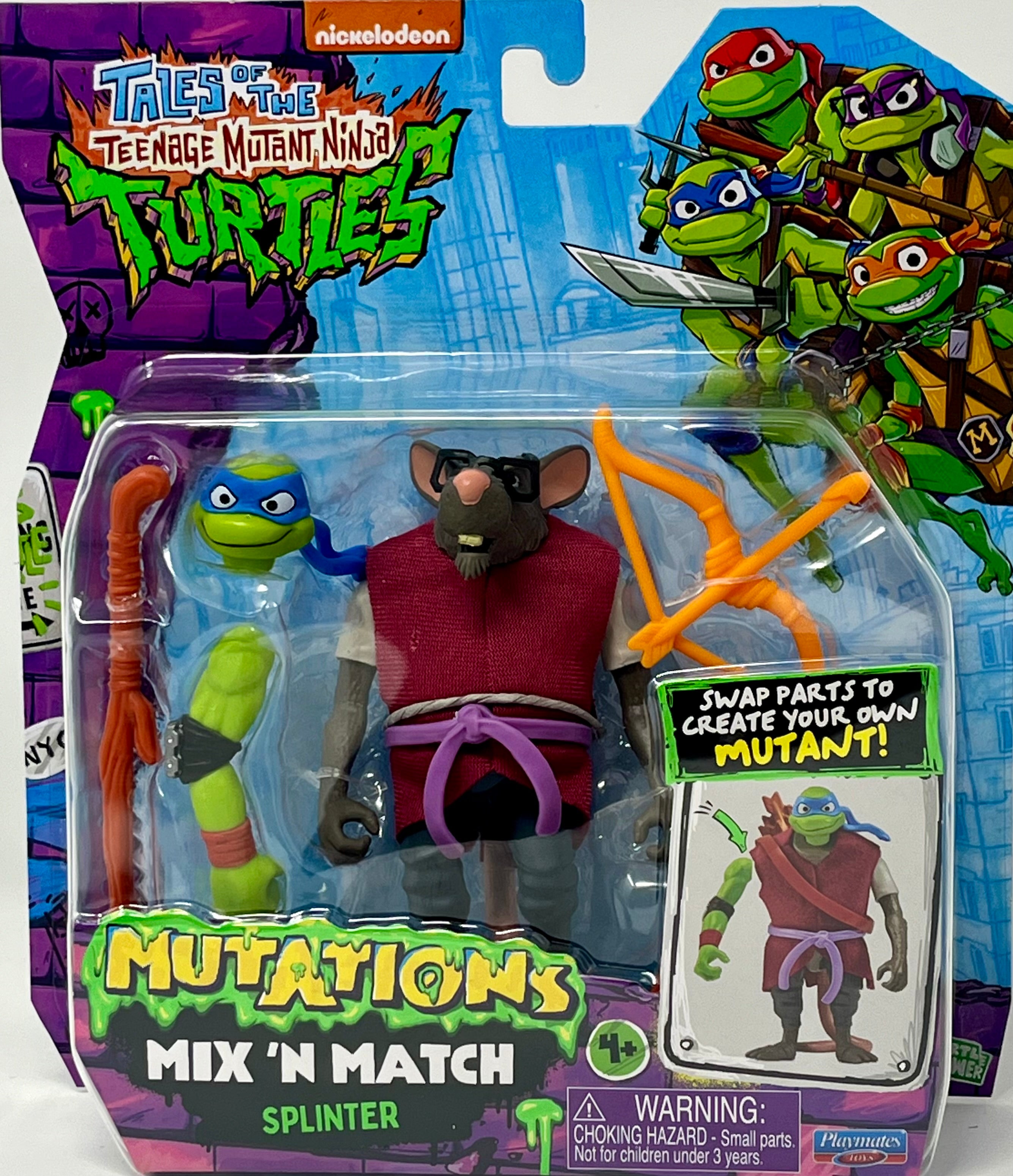 Splinter Wisdom Teenage Mutant Ninja Turtles Splinter Mutations Mix N Match Leonardo ...