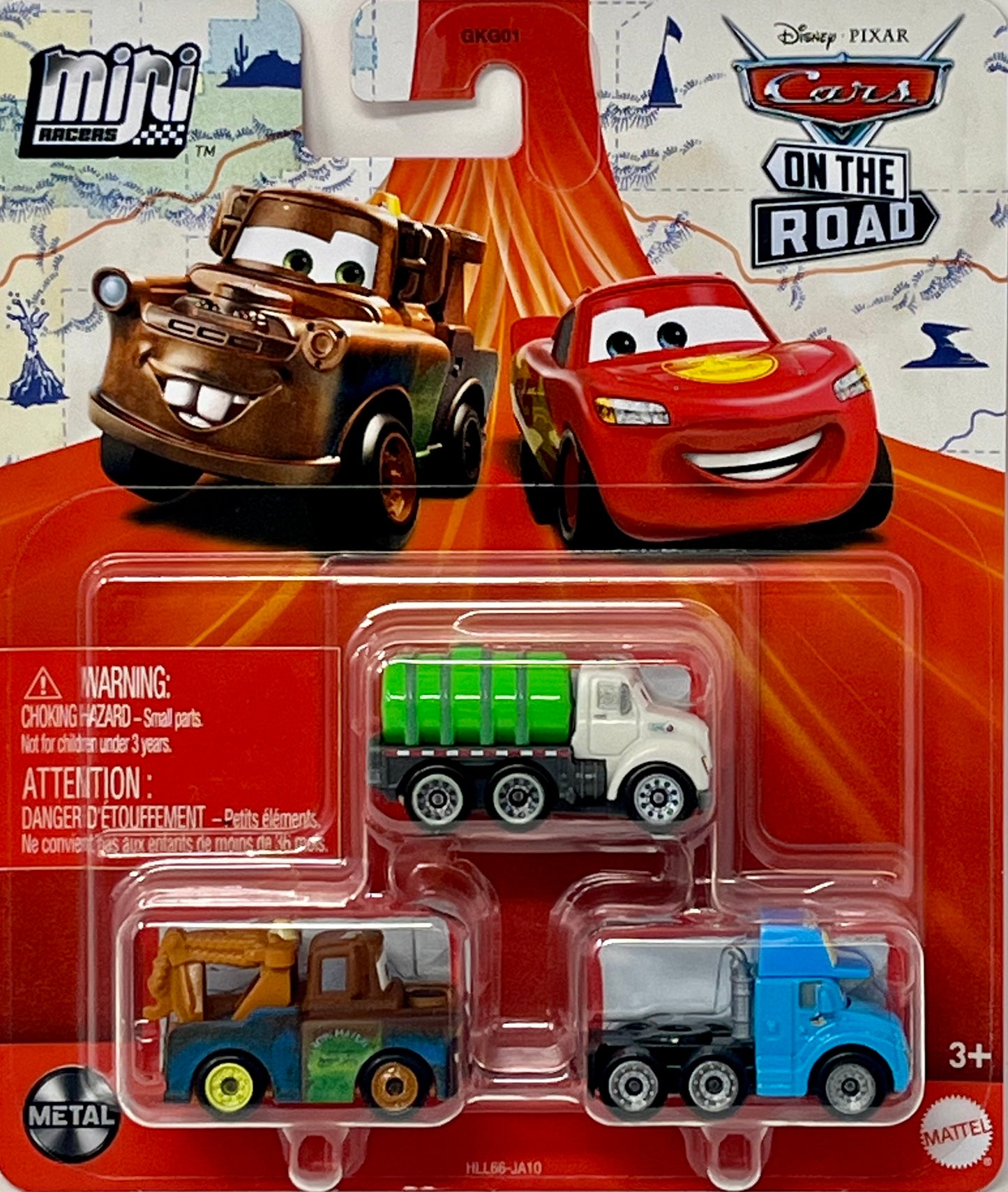 Disney Cars On the Road Mini Racers 3 Pack - Erin- Kindafast- Mater
