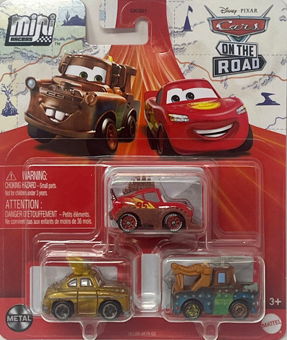 Disney Pixar Cars Mini Racers Rumbler Lightning McQueen Chieftess Mater